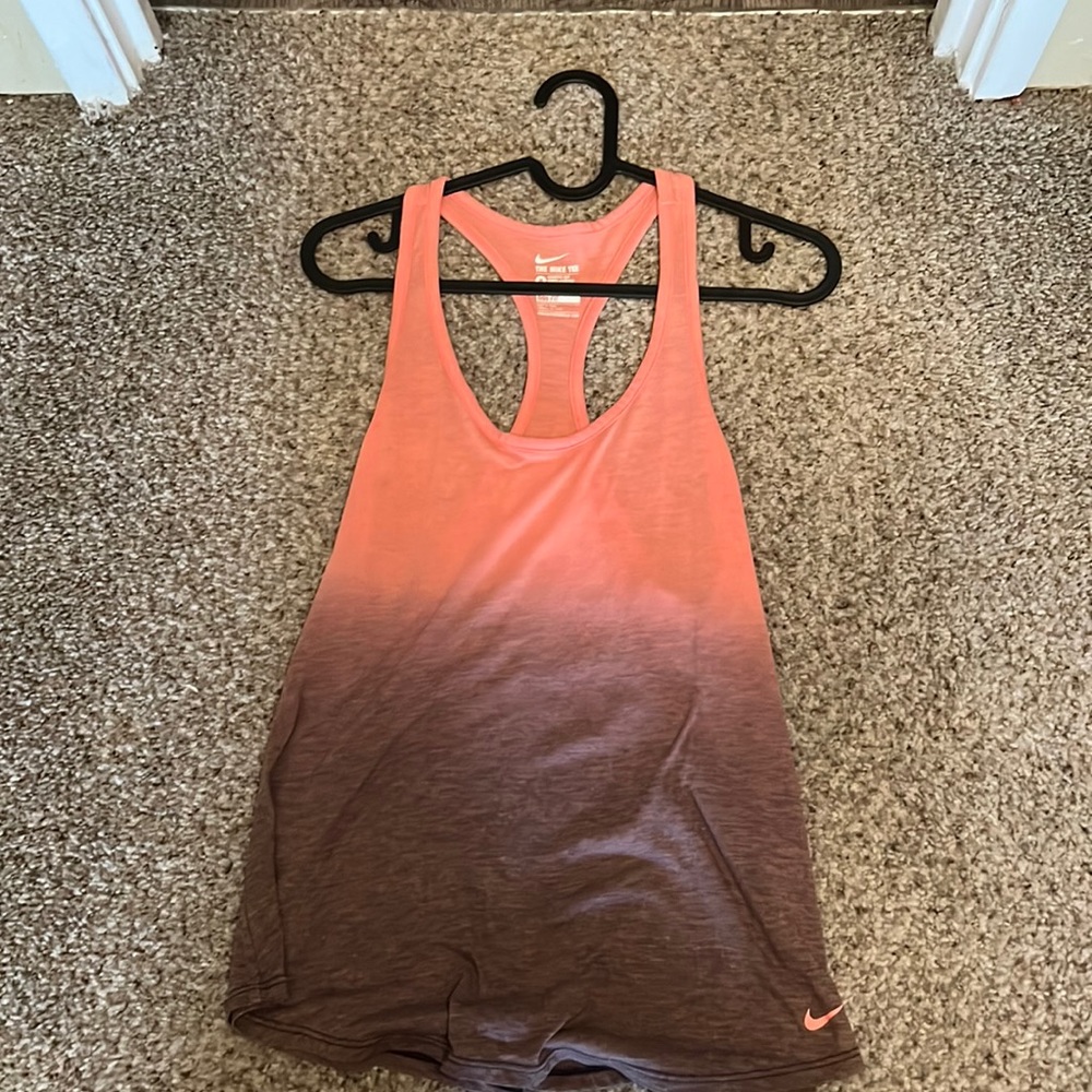 pink ombré nike dri-fit tank top